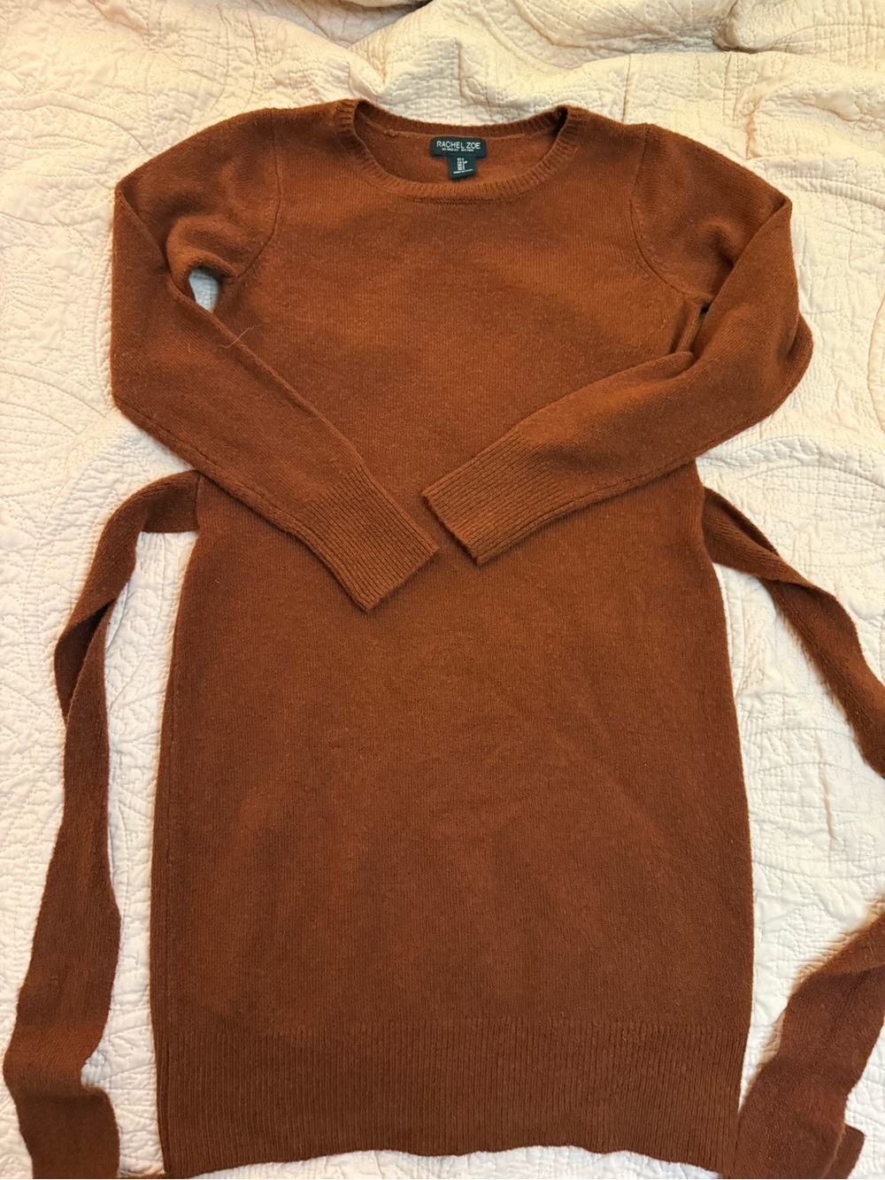 Rachel Zoe Orange Knit Sweater Dress